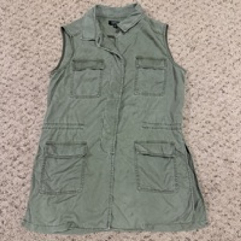Women's Buffalo David Bitton Green Sleeveless Jacket Size S - Picture 1 of 9